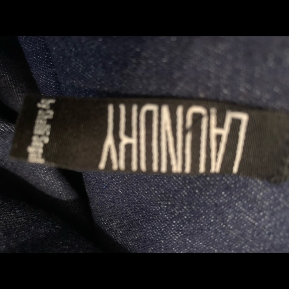 Great denim beaded halter dress! - Picture 4 of 5